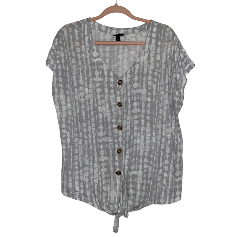 Torrid Tortoise Shell Printed Short Sleeve Tee|Torrid Gray & White Tshirt